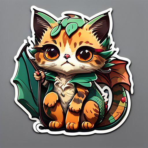 00138-1340812899-cute cartoon sticker of a cat cosplaying as an fantasy dragon.jpg